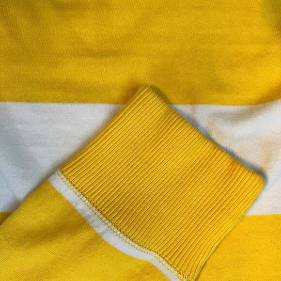ABERCROMBIE AND FITCH yellow white stripe long sleeve men's size XXL - Picture 4 of 7